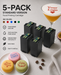 5er Paket braune Patronen Coloranino® Kaffeedrucker / Bierdrucker / Latte Art Drucker -  (1 Gratis Patrone) Standard Version Colorato-drinks